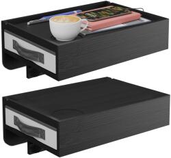 Relaxdays Noptieră din bambus cu cleme, set de 2 (10138438)