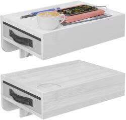 Relaxdays Noptieră din bambus cu cleme, set de 2 (10138447)