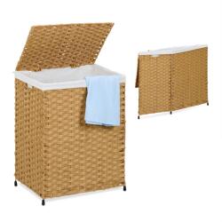 Relaxdays Coș de rufe Relaxdays cu aspect de ratan, 90 l (10114058)