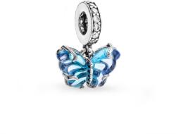 PANDORA 792698C01 Kék muránói üveg pillangó függő charm (Ag 925/1000, 1, 7 g)