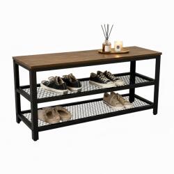 Relaxdays Banchetă pentru pantofi cu 2 rafturi pentru pantofi (10144153) Pantofar