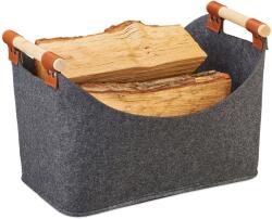 Relaxdays Geantă Relaxdays din fetru cu mânere din lemn (10059568)