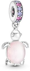 PANDORA Moments 798939C02 Rózsaszín tengeri teknős muránói üveg függő charm (Ag 925/1000, 2, 32 g)