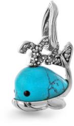PANDORA 793822C01 Türkizszínű bálna függő charm (Ag925/1000, 2 g)