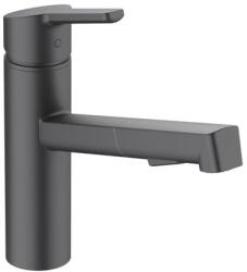 Kludi Mosogató csaptelep Kludi M3 kihúzható zuhannyal, 2 áram matt fekete 585813975 (585813975)