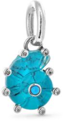 PANDORA 793900C01 Kék muranói üveg tengeri csiga függő charm (Ag925/1000, 1, 3 g)