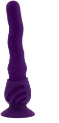 Playboy Vibrator Wiggle It cu Suport cu Ventuza, 7 Moduri Vibratii, 3 Moduri Unduire, Silicon, USB, Mov, 23.9 cm Vibrator