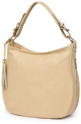  Edina, női természetes bőr táska, krémszínű