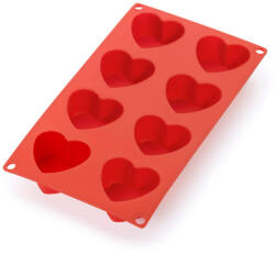Lékué Forma de copt inimioare Lekue 1010172, 30x17, 5x3, 4 cm, 640 ml, -60°C/+220°C, Silicon platinat, Rosu (1010172)