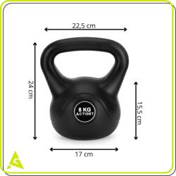 ActiGet Kettlebell súlyzó 8kg (ACT0082)