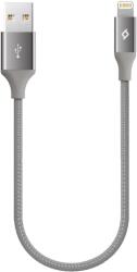 Ttec Cablu ttec - AlumiCable, USB-A/Lighting, 0.3 m, gri (8694470694771)