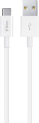 Ttec Cablu ttec - Charge/Data, USB-A/USB-C, 1.2 m, alb (8694470613192)