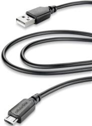 Cellularline Cablu Cellularline - 2235, USB-A/Micro USB, 2 m, negru (USBDATACMICROUSB2M)