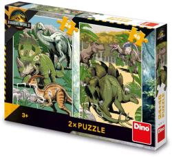 Dino Puzzle Lumea Jurassică cu Dinozauri 24+48 piese Puzzle