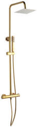 Laveo POLA fali zuhanyszett termosztátos csappal, arany