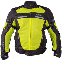 W-Tec Nyári motoros kabát W-TEC Saigair Fluo Sárga-Fekete L (17743-L-1)