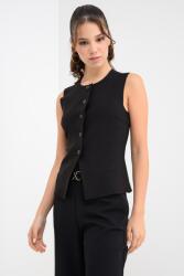 Only Only, Gombos szűk fazonú mellény, Fekete, 36 (15357246-BLACK-36)