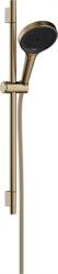 Hansgrohe Rainfinity zuhanszett 3 jet, S Puro zuhanyrúddal 65 cm, Designflex zuhanytömlő 160 cm, szálcsiszolt bronz (HG-28746140)