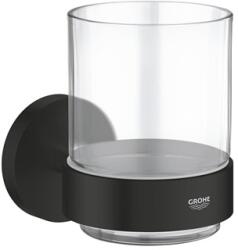 GROHE Essentials Kristálypohár, tartókonzollal, matt fekete (GR-1022562430)
