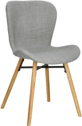  Batilda KÁRPITOZOTT SZÉK, világos szürke, FA LÁBAK