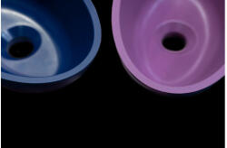 Laveo VELA pultra szerelhető gránit mosdó túlfolyó nélkül, éjkék