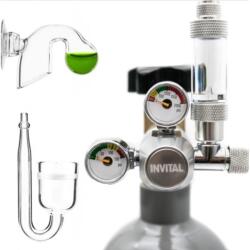 INVITAL Set CO2 Standard fără comutator de noapte cu sticlă de 2, 1l cu accesorii (INS00198)