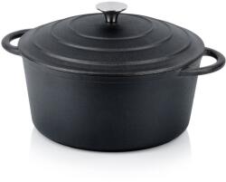 Vilde Fazék, Vilde. 5 L, Fekete, Fedővel, Hőálló, Főzéshez, Pároláshoz és Sütéshez, Kényelmes fogantyúk (199075)