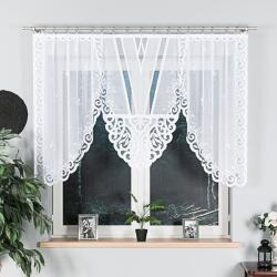 Markizeta Jacquard függöny, Felszerelésre kész, Rozalia modell, 250x120 cm, Marquise, Fehér (MAR_64089)