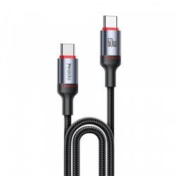 Yesido USB-C - USB-C kábel Yesido CA181, 60W, 3A, 1, 2m, fekete