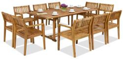 Garden Point Fából készült Burma/Timor 10 kerti bútorok Garden Point (GAP150_10xGAP353)