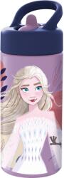 Euromic Műanyag Szívószálas Palack - 410 ml Disney Jégvarázs (088808718-74231) (088808718-74231)