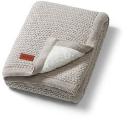 BABYONO Deka bavlnená s fleecovou podšívkou 75 x 100 cm sivá