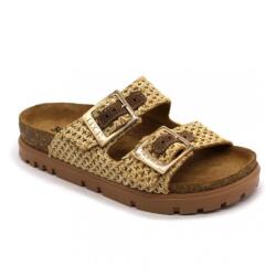 LEON 6017 LEON Comfort női bőr papucs (LEON7124-bézs41)