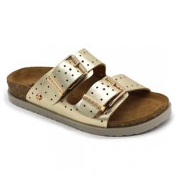 LEON 7012 LEON Comfort női bőr papucs (LEON7130-arany41)