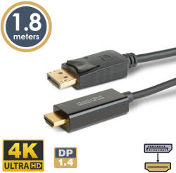 Delight DisplayPort - HDMI kábel - 1.4 - 4K - 1, 8 m (20334)