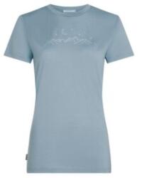 Icebreaker Merino 150 Tech Lite SS Tee Sparkling Stars Women Tricou cu mânecă scurtă FLINT BLUE L