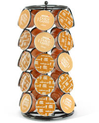 Bewello Fém kávékapszula tartó (35 db Dolce Gusto kapszulához, 165 x 165 x 320 mm, fekete) (BW0997)