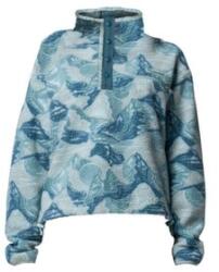 Columbia Helvetia II Printed Cropped Half Snap Women Hanorac Marine Light, Sunscape 482 M