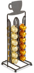 Bewello Fém kávékapszula tartó (28 db Nespresso kapszulához, 125 x 115 x 340 mm, matt fekete) (BW0998)