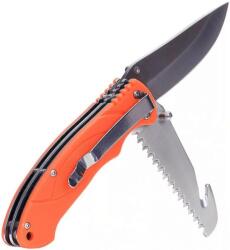 Fosco Industries Fosco Bushcraft zsebkés narancs - 2 pengés, 3Cr13 rozsdamentes acél, fűrészpengével