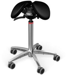 Salli SwingFit nyeregszék Kárpit színe: Bőr - világoskék #07070, Szerkezet: fekete + standard bázis, Testmagasság: Magas (L) - 170 cm-től