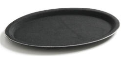  Hendi - Táca, csúszásmentes felszolgáló, fekete, ovális alakú 200x265 mm (508725)
