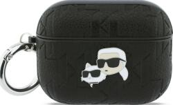 Karl Lagerfeld Husă Karl Lagerfeld Monogram Karl & Choupette Head pentru AirPods Pro 3 neagră (KLAP3PGKCPK)