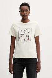 Weekend Max Mara pamut póló CLOWN - bézs XS - answear - 27 190 Ft