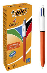 BIC Golyóstoll, 0, 3 mm, nyomógombos, négyszínű, BIC "4 Colours Fine (982867) - mystock