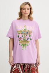 Farm Rio pamut póló - rózsaszín M