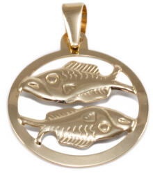 Ékszershop Halak kerek arany medál (1331970)