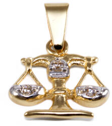 Ékszershop Bicolor köves mérleg arany medál (1321924)