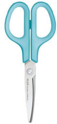 PLUS Corporation Olló, általános, balkezes, 17, 5 cm, PLUS "Fitcut Curve", világoskék (35055) - tonerpiac