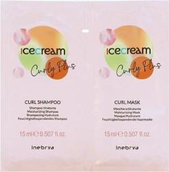 Inebrya Ice Cream Curly Plus Curl șampon 15ml + mască 15ml (57202)
